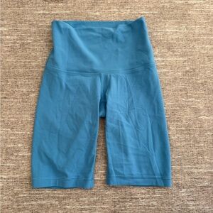 Aritzia Blue Bike Shorts High-Waisted Athletic Wear